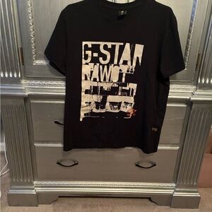 G-Star Black Tee with White Graphic